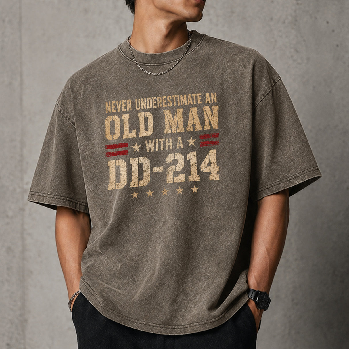 Never Underestimate an Old Man With a DD-214 Shirt