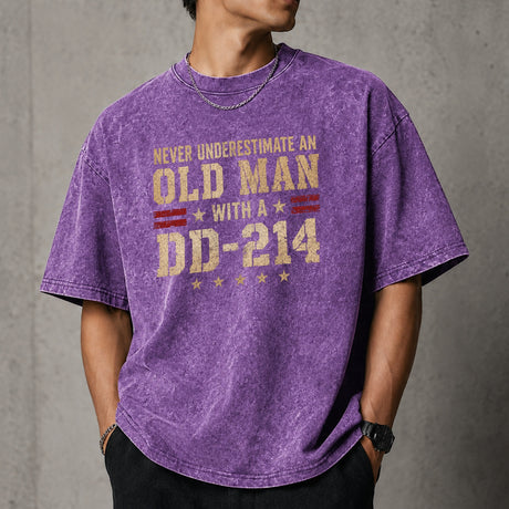 Never Underestimate an Old Man With a DD-214 Shirt