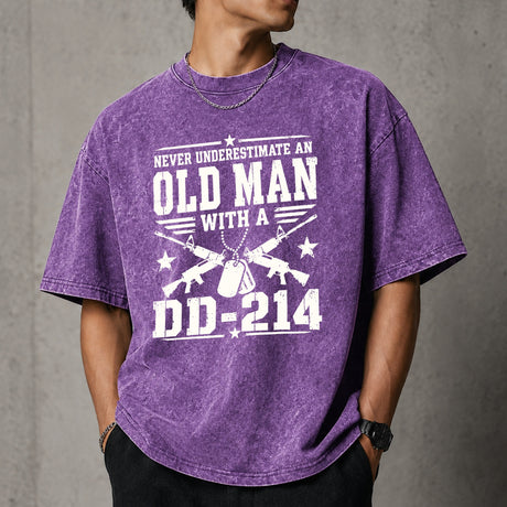 Never Underestimate an Old Man With a DD-214 Shirt