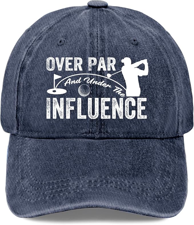 Funny Golf Dad Hat for Men and Women - Navy Blue