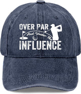 Funny Golf Dad Hat for Men and Women - Navy Blue