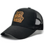 Leather Patch Mesh Back Snapback Cap for Men
