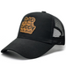 Leather Patch Mesh Back Snapback Cap for Men