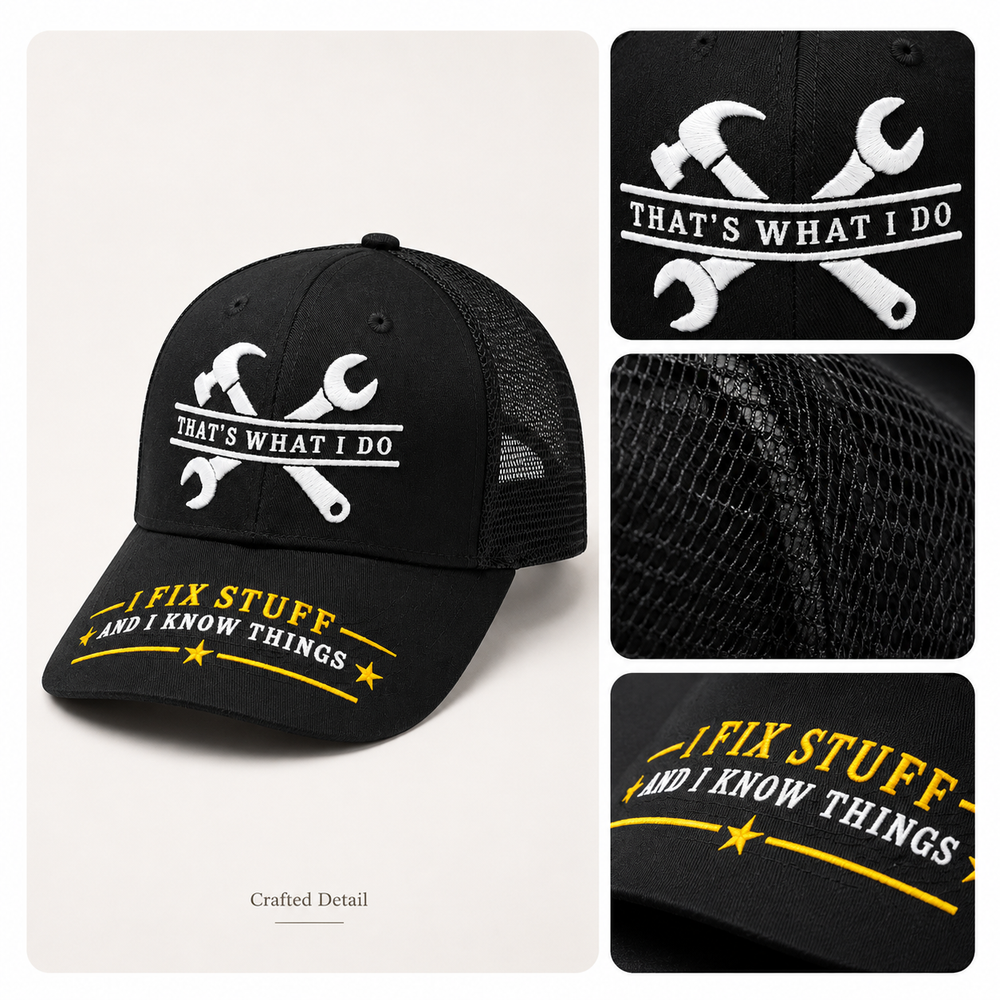 I Fix Stuff Funny Dad Hat,Gifts for Men Who Have Everything,Fathers Day Birthday Gift for Dad OR Husband