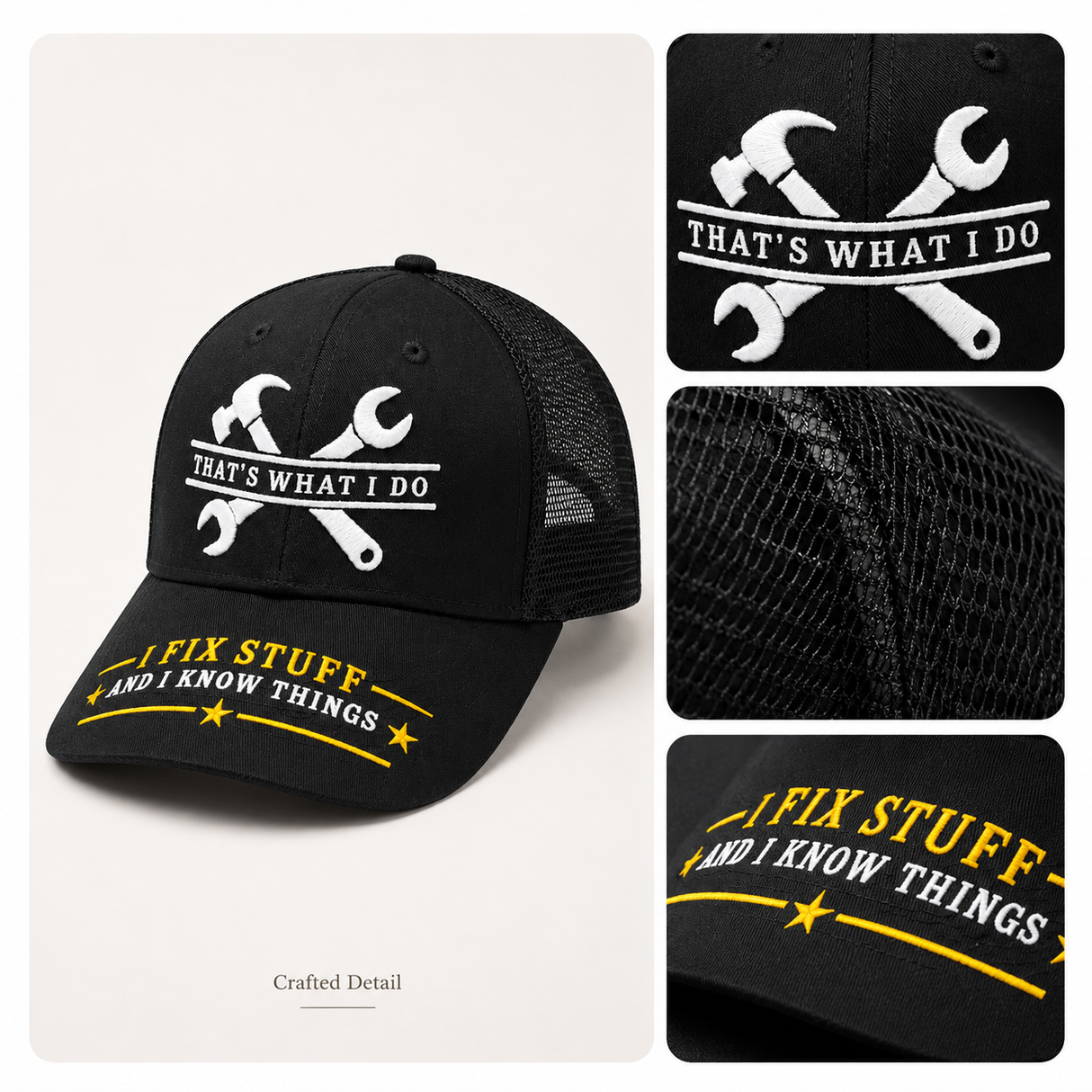 I Fix Stuff Funny Dad Hat,Gifts for Men Who Have Everything,Fathers Day Birthday Gift for Dad OR Husband
