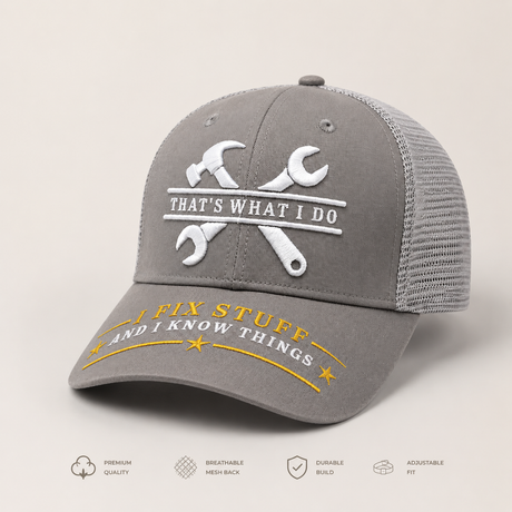 I Fix Stuff Funny Dad Hat,Gifts for Men Who Have Everything,Fathers Day Birthday Gift for Dad OR Husband