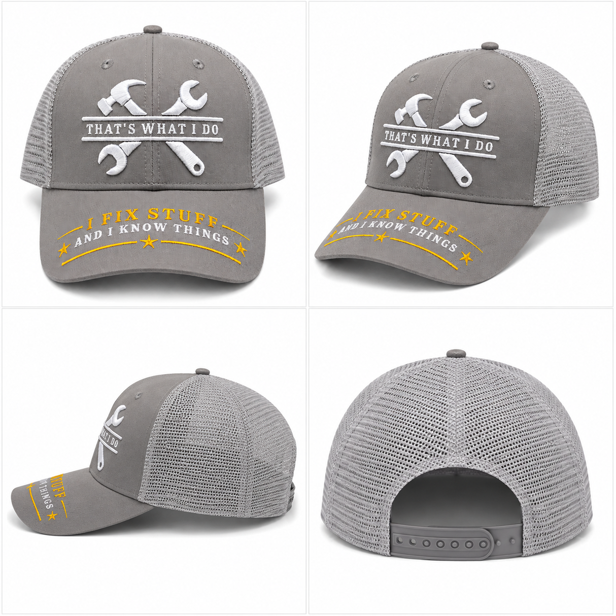 I Fix Stuff Funny Dad Hat,Gifts for Men Who Have Everything,Fathers Day Birthday Gift for Dad OR Husband