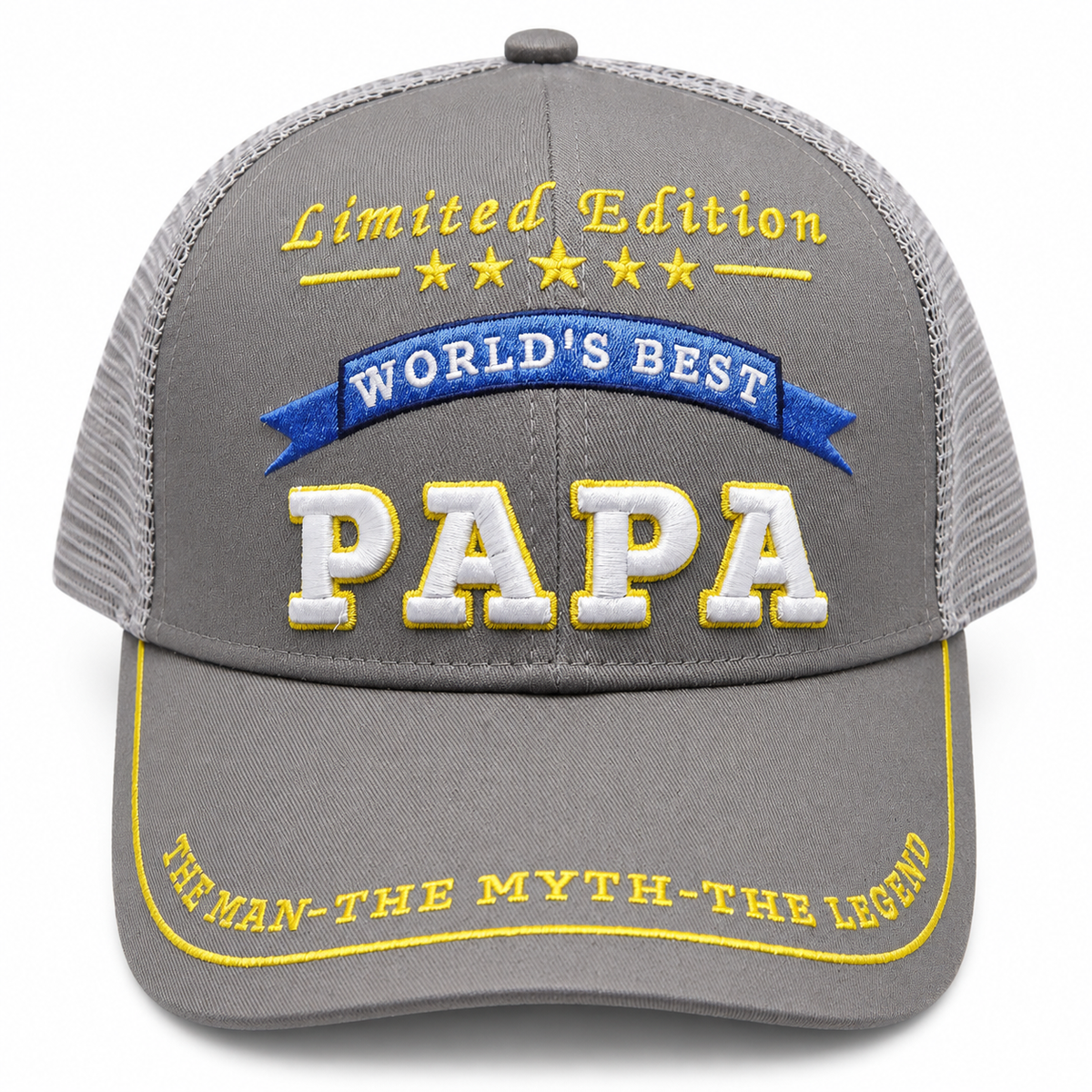 World's Best Papa Embroidered Trucker Hat – Grandpa Gift