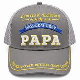 World's Best Papa Embroidered Trucker Hat – Grandpa Gift