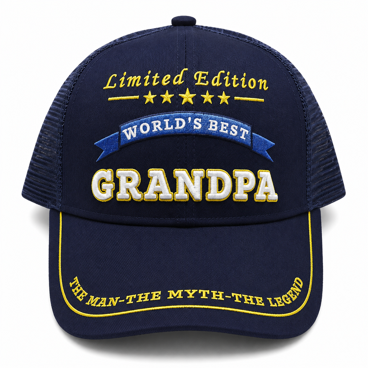 World's Best Grandpa Embroidered Trucker Hat – Grandpa Birthday Gift