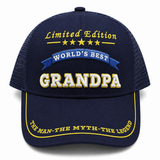World's Best Grandpa Embroidered Trucker Hat – Grandpa Birthday Gift