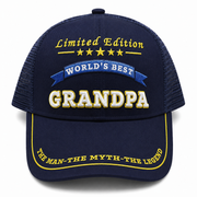 World's Best Grandpa Embroidered Trucker Hat – Grandpa Birthday Gift