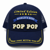World's Best Pop Pop Embroidered Trucker Hat – Grandpa Birthday Gift