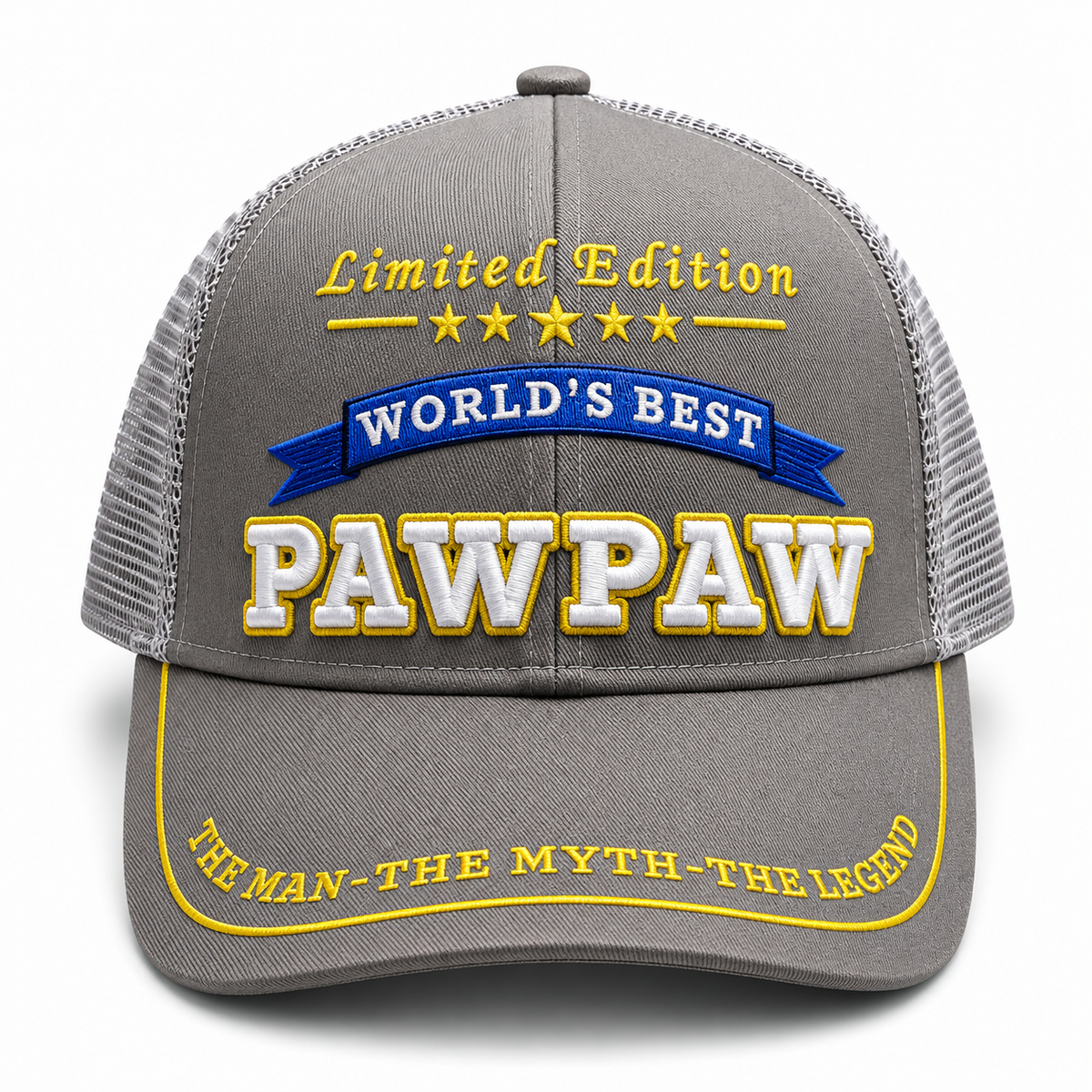 World's Best Pawpaw Embroidered Trucker Hat – Grandpa Birthday Gift