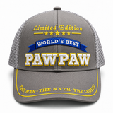 World's Best Pawpaw Embroidered Trucker Hat – Grandpa Birthday Gift