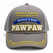 World's Best Pawpaw Embroidered Trucker Hat – Grandpa Birthday Gift