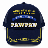 World's Best Pawpaw Embroidered Trucker Hat – Grandpa Birthday Gift