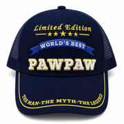 World's Best Pawpaw Embroidered Trucker Hat – Grandpa Birthday Gift
