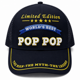 World's Best Pop Pop Embroidered Trucker Hat – Grandpa Birthday Gift