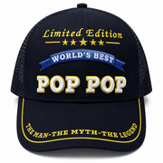 World's Best Pop Pop Embroidered Trucker Hat – Grandpa Birthday Gift