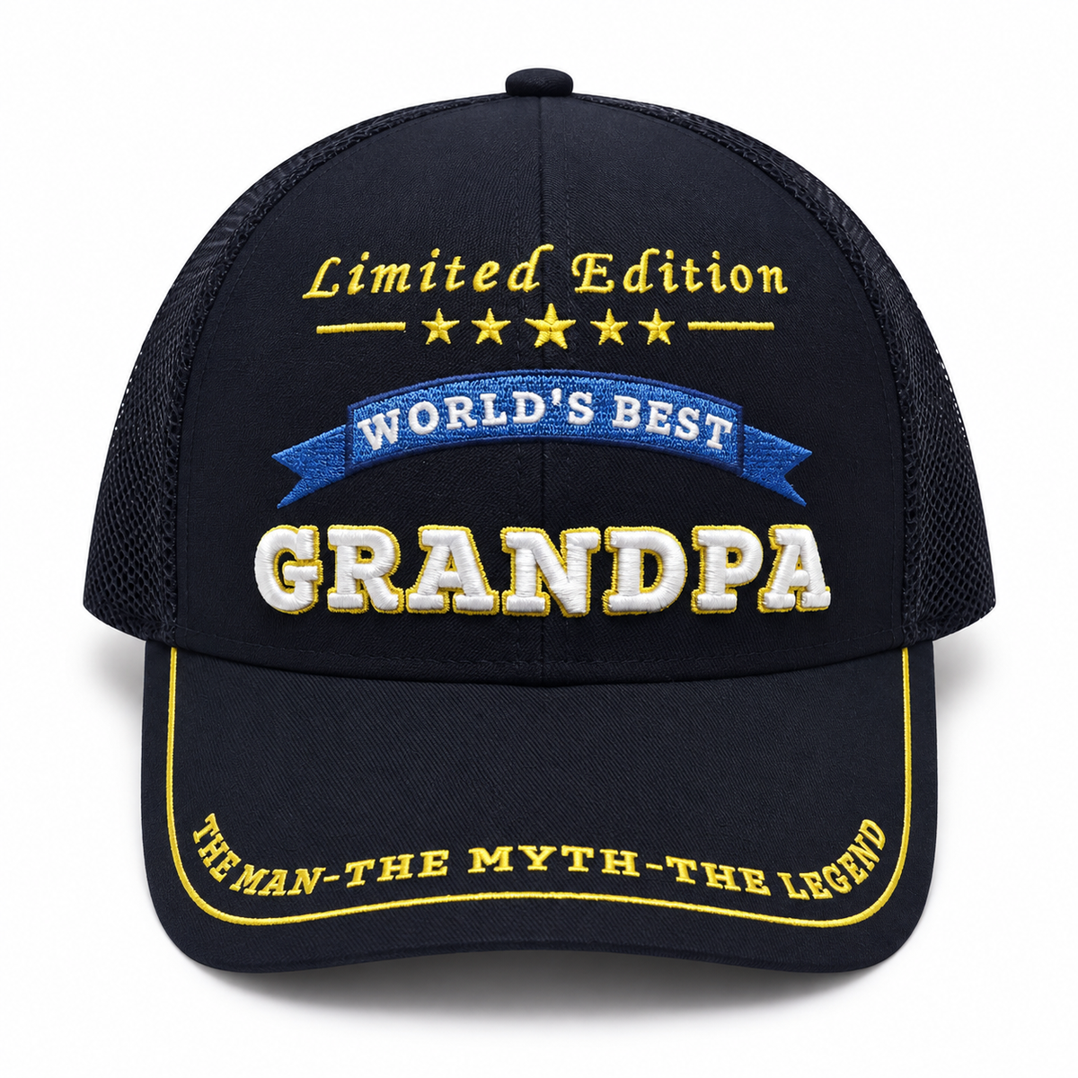 World's Best Grandpa Embroidered Trucker Hat – Grandpa Birthday Gift