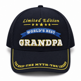 World's Best Grandpa Embroidered Trucker Hat – Grandpa Birthday Gift