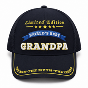 World's Best Grandpa Embroidered Trucker Hat – Grandpa Birthday Gift