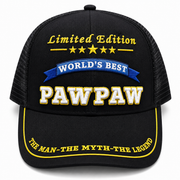 World's Best Pawpaw Embroidered Trucker Hat – Grandpa Birthday Gift
