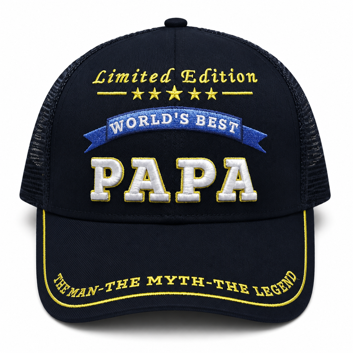 World's Best Papa Embroidered Trucker Hat – Grandpa Gift