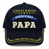 World's Best Papa Embroidered Trucker Hat – Grandpa Gift