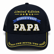 World's Best Papa Embroidered Trucker Hat – Grandpa Gift