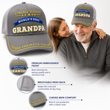 World's Best Grandpa Embroidered Trucker Hat – Grandpa Birthday Gift