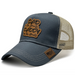 Leather Patch Mesh Back Snapback Cap for Men