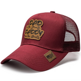Leather Patch Mesh Back Snapback Cap for Men